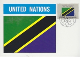 United Nations New York 1984 Flag Tanzania Maxicard (24814B) - Cartoline Maximum