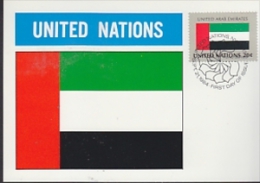 United Nations New York 1984 Flag United Arab Emirates Maxicard (24814C) - Cartes-maximum