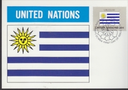 United Nations New York 1984 Flag Uruguay Maxicard (24814D) - Cartes-maximum