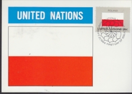 United Nations New York 1984 Flag Poland Maxicard (24814E) - Maximumkaarten