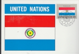 United Nations New York 1984 Flag Paraguay Maxicard (24814F) - Maximumkaarten