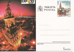 ENTERO POSTAL EXPO 92 SEVILLA GIRALDA ARQUITECTURA - 1992 – Séville (Espagne)