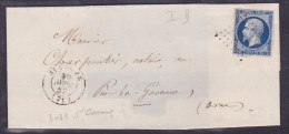 France N°14 Sur Lettre - 1853-1860 Napoléon III