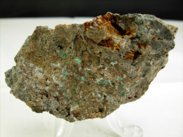 BOURNONITE  BENDHEIMITE (cristal) Et OXYDES VERTS 7, X 4, CM MONTAUCH - Minéraux