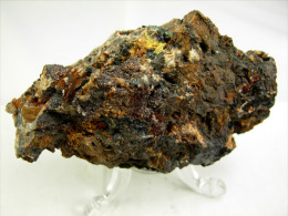 LINARITE ET BENDHEIMITE REMPLACANT LA BOURNONITE DANS QUARTZ ET GOETHITE 7,5 X 4, CM MONTAUCH - Minéraux