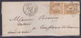 France N°21 Sur Lettre - 1862 Napoleone III
