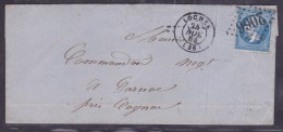 France N°22 Sur Lettre - 1862 Napoleone III