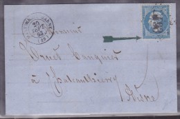 France N°22 Sur Lettre - 1862 Napoléon III.