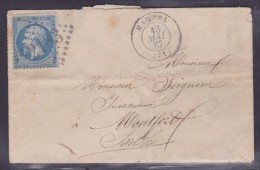 France N°22 Sur Lettre - 1862 Napoléon III.