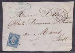France N°22 Sur Lettre - 1862 Napoléon III