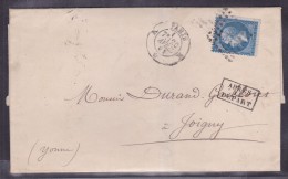 France N°22 Sur Lettre - 1862 Napoleone III