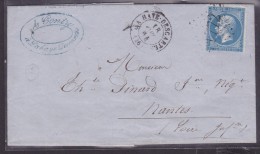 France N°22 Sur Lettre - 1862 Napoleon III