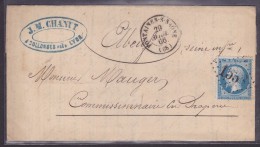 France N°22 Sur Lettre - 1862 Napoléon III.