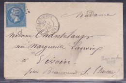 France N°22 Sur Lettre - 1862 Napoléon III.