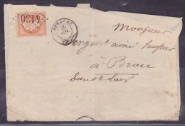 France N°23 Sur Lettre - 1862 Napoléon III