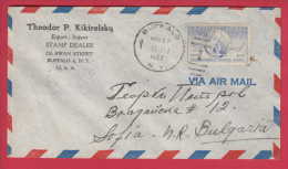 182252 / 1952 - 15 C. - UPU UNIVERSAL POSTAL UNION , GLOBE DOVES CARRYING MESSAGES , BUFFALO , NY , United States USA - 2c. 1941-1960 Covers