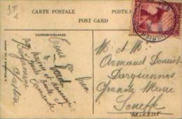 BELGIQUE - CONGO BELGE - CP Avec Oblitération Courrier Maritime Du Paquebot ANVERSVILLE Vers SENEFFE - Cartoline Piroscafi