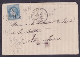 France N°29 Sur Lettre - 1863-1870 Napoléon III Lauré