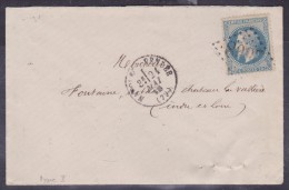 France N°29 Sur Lettre - 1863-1870 Napoleon III With Laurels
