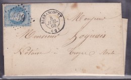France N°29 Sur Lettre - 1863-1870 Napoleon III Gelauwerd