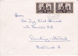 SAAR, SAARBRUCKEN,  1954,Yn° 313, Min°328 (181101/09) - Cartas & Documentos