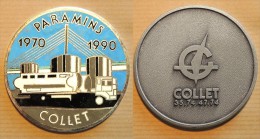 TRANSPORT En Camions : Ancienne Médaille Du 20° Anniversaire De La Société COLLET 1990 - Camion