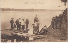 Samkita Gabon, Boat Dock On River, C1910s Vintage Postcard - Gabun