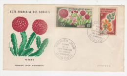 FDC COTE DES SOMALIS - 18.03.1966 - Fleurs - Covers & Documents