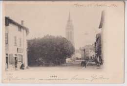 ANSE : PLACE DE LA REPUBLIQUE ET RUE BOURGNEUF - ECRITE EN 1901 - 2 SCANS - - Anse