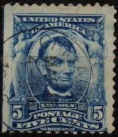 USA - 5 C. Lincoln De 1902/03 Oblitéré Dentelé 12 3 Cotés - Unused Stamps