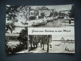 Germany: STORKOW In Der Mark - Schlause, Bahnhof, Volksbad - Mehrbildkarte - Posted 1975 - Storkow