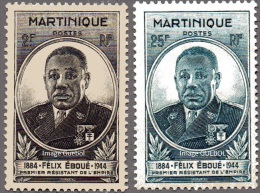 Détail De La Série - Gouverneur - Général Félix Eboué ** Martinique N° 218 Et 219 - 1945 Gouverneur-Général Félix Éboué