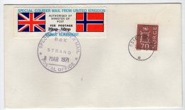 TIMBRE DE GREVE  BRITANNIQUE VERS  LA NOVEGE - 1971 - Covers & Documents