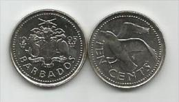Barbados 10 Cents 1995. UNC - Barbados (Barbuda)