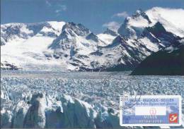 BELGIQUE / BELGIUM (2009) - Carte Maximum Card - ATM AMIEL - Polar Regions & Glaciers - Menen 2009 - Perito Moreno - 2001-2010