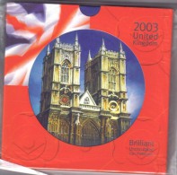 UNITED KINGDOM GRAN BRETAGNA 2003 OFFICIAL SET 10 VALORI UNCIRCULATED COIN COLLECTION - Maundy Sets & Commemorative