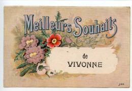 Meilleurs Souhaits De Vivonne (carte Fantaisie, édition JSD) - Vivonne