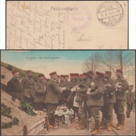 Allemagne 1915. Carte En Franchise Militaire. Liebesgaben, Distribution Des Cadeaux D'amour. Paquet De Cigares - Tabacco