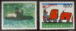 1976 YUGOSLAVIA-COMPLETE SET (MNH)! Children Draw Train Locomotive Ship Boat J20 - Andere & Zonder Classificatie