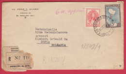 182007 / 1952 - 1.05 P. - KARTE VON SUDAMERIKA UND ANTARKTIS , GENERAL JOSE FRANCISCO DE SAN MARTIN Argentina Argentine - Brieven En Documenten