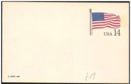 Stati Uniti/United States/États-Unis: Intero, Stationery, Entier, Bandiera, Flag, Drapeau - Covers