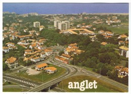 ANGLET - Vue Générale - La Place Des Cinq Cantons. Au Fond, L'océan - Lavielle 567 - Non Circulée - Tbe - Anglet