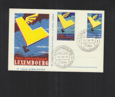 Luxemburg PK Foire Internationale 1954 Mit Vignette - Maximum Cards
