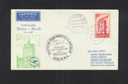 Luxemburg Lufthansa Flug Nach DDR 1957 - Lettres & Documents