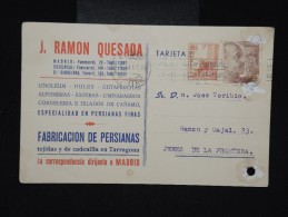 ESPAGNE - Carte Commerciale De Madrid Pour Jerez De La Frontera En 1947 - à Voir - Lot P9221 - 1931-50 Covers