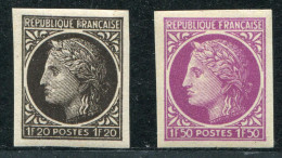 FRANCE - N° 677 & 679 , CÉRÈS DE MAZELIN , GOMMÉ & NON DENTELÉ - LUXE - Unused Stamps