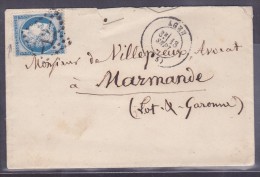 France N°60 Sur Lettre - 1871-1875 Cérès