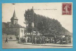 CPA Métier Marchands Ambulants Le Marché Et L´Eglise BEZONS 95 - Bezons