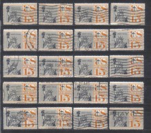 USA Mi 764 I + II  Air Mail Statue Of Liberty 15 Cents  Both Types 1959 FU  20x Each - 2a. 1941-1960 Oblitérés