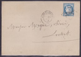 France N°60 Sur Lettre - 1871-1875 Cérès